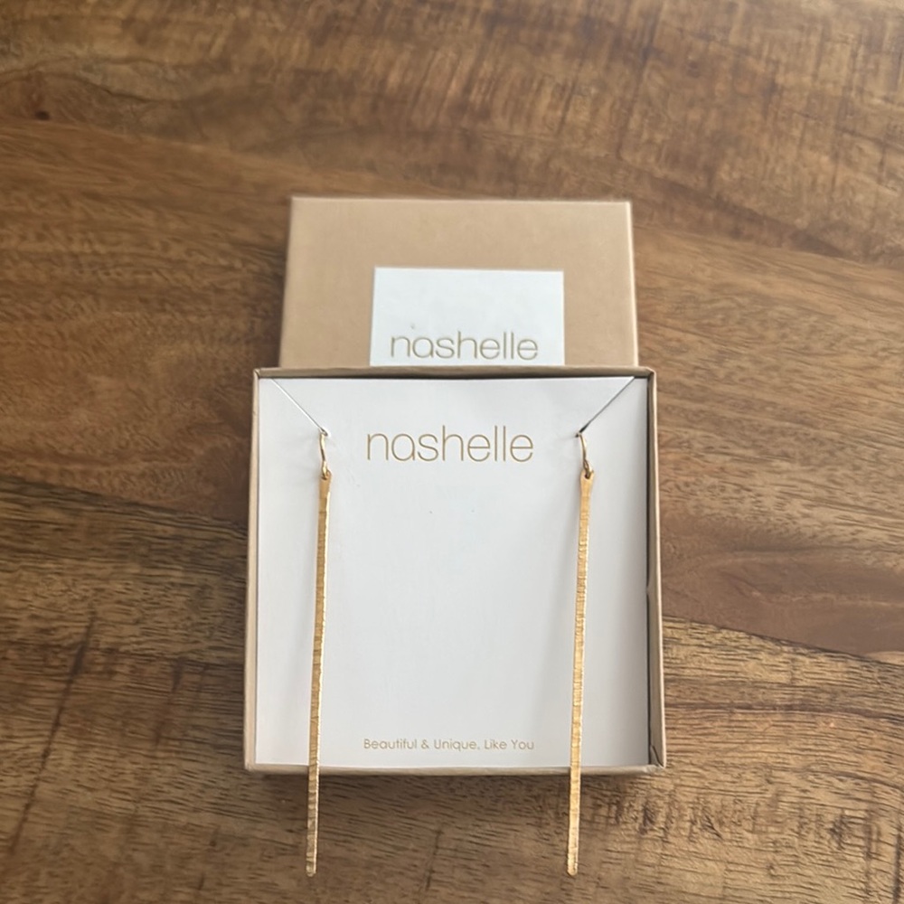 Nashelle Gold Linear Earrings